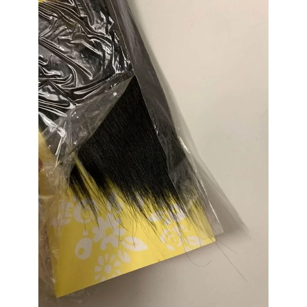 NEW 10” Yaki Straight Human Hair Extensions Black